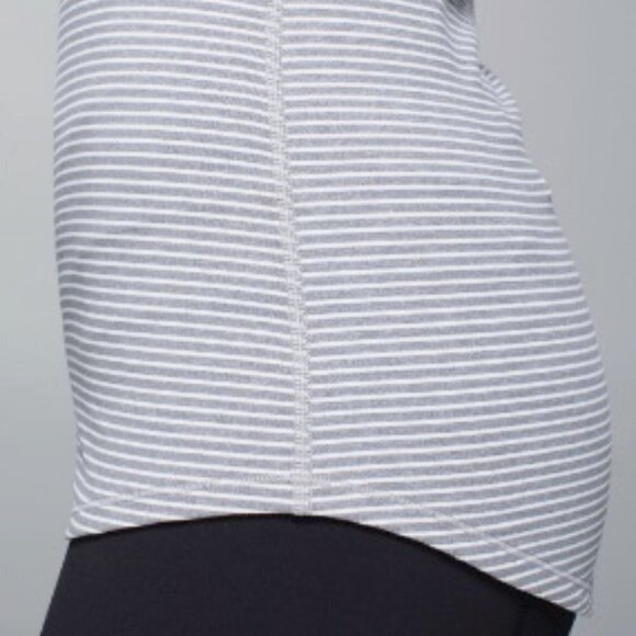 LULULEMON Run Wicking First Base Tank Anti-Stink Stripe Heather Grey suspect S/M - Picture 6 of 14
